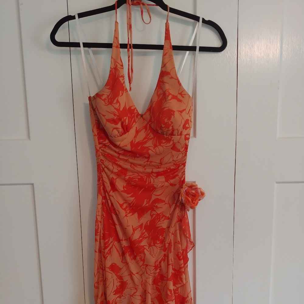 City Triangles floral halter dress